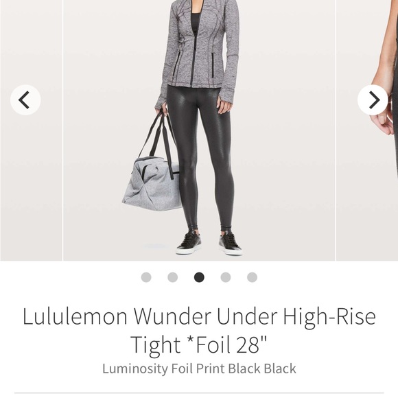Lululemon Black Foil Print Leggings